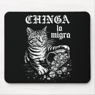 Mousepad Chinga la migra meme engraçado de gato homens mulh