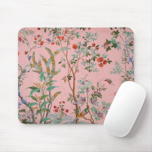 Mousepad Chinoiserie Bird Floral (Com mouse)
