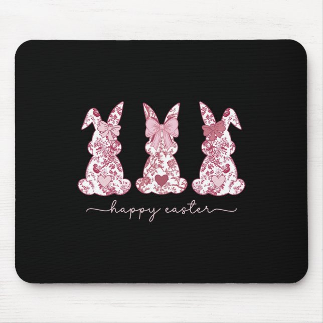 Mousepad Chinoiserie Páscoa Coquette Arco Rosa Coquette Cut (Frente)