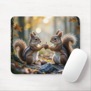 Mousepad Chipmunk e Esquilo e Compartilhamento de uma Bolot