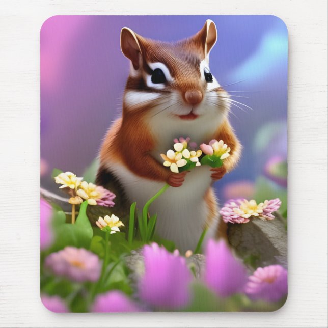 Mousepad Chipset bonito com flores (Frente)
