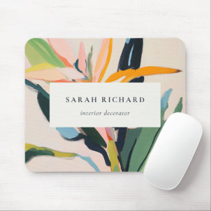 Mousepad Chique Boho Colorido Pássaro do Paraíso Floral Pin