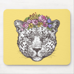 Mousepad Chique do Hippie do leopardo