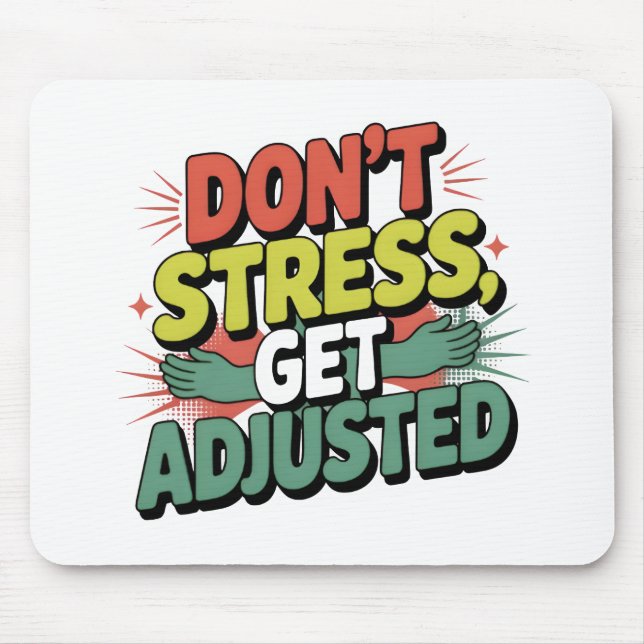 Mousepad Chiropractic Stress Relief Back Adjustment Gift (Frente)