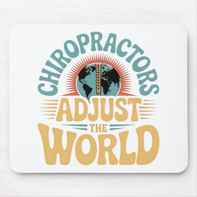Mousepad Chiropractors ajustam o Design mundial retrô (Frente)