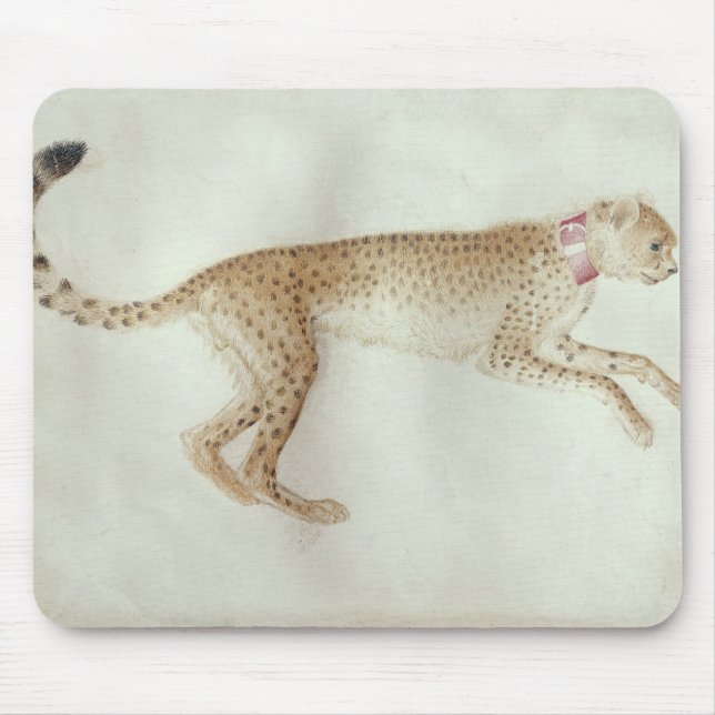 Mousepad Chita limitando com um colar vermelho (Frente)