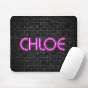 Mousepad CHLOE Em Luzes De Neon Rosa