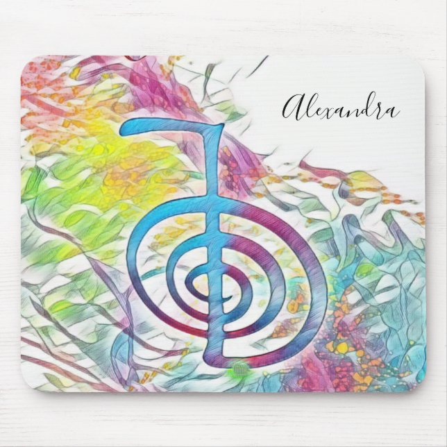 Mousepad Cho Ku Rei - Abstrato Watercolor (Frente)