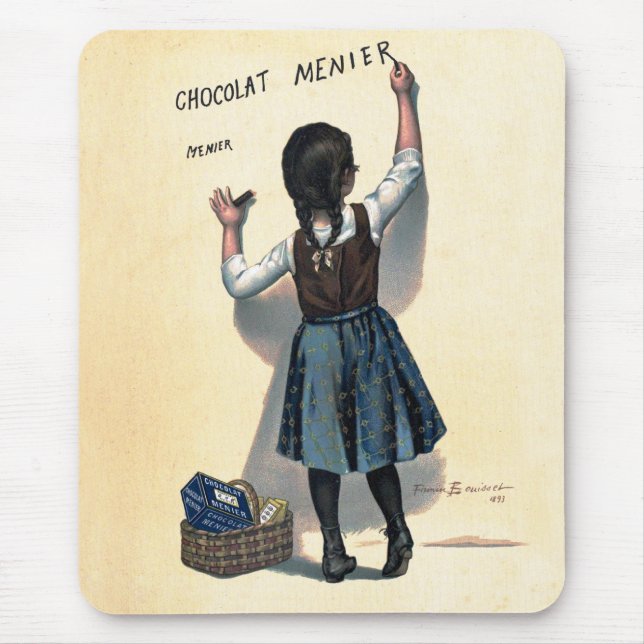 Mousepad Chocolat Menier Little Girl Escrevendo (Frente)