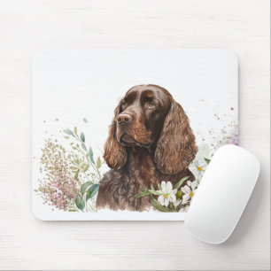 Mousepad Chocolate Cocker Spaniel em Lilacs