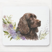 Chocolate Cocker Spaniel em Lilacs
