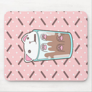 Mousepad Chocolate Milkshake Cat Pasta de chocolate
