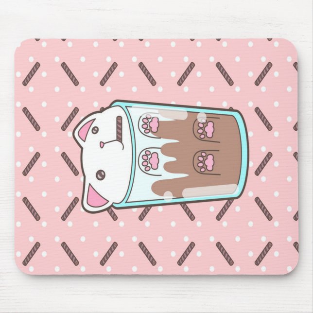 Mousepad Chocolate Milkshake Cat |Pasta de chocolate (Frente)