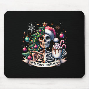 Mousepad Chocolate Quente de Esqueleto Mais ou Menos Alegre