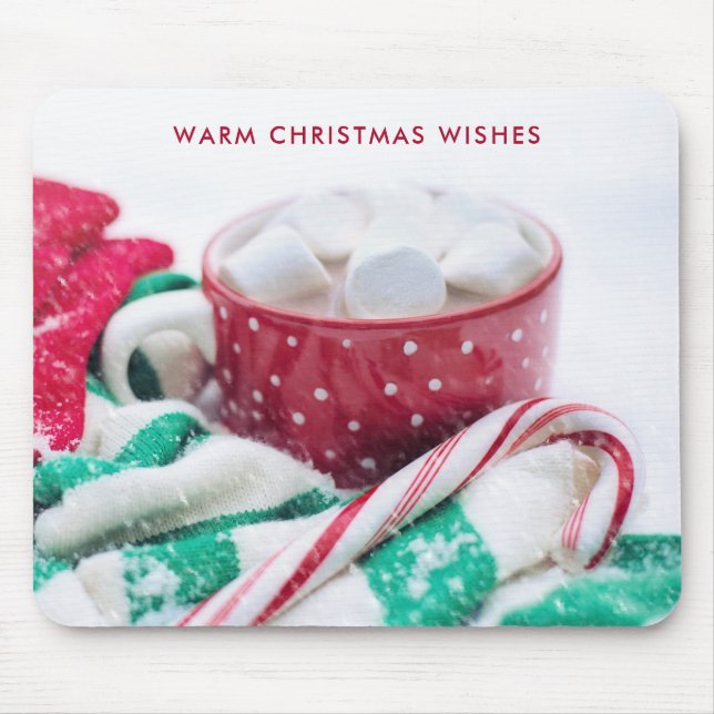 Mousepad Chocolate Quente e Cana de Natal Natalino (Frente)