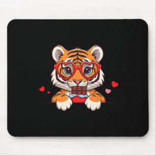 Mousepad Chocolate Valentão Coração de Tigre Engraçado Tigr
