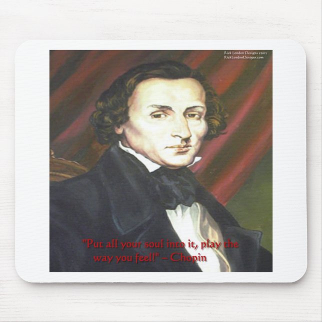Mousepad Chopin Como Tocar Presentes Cartões e Camisetas (Frente)