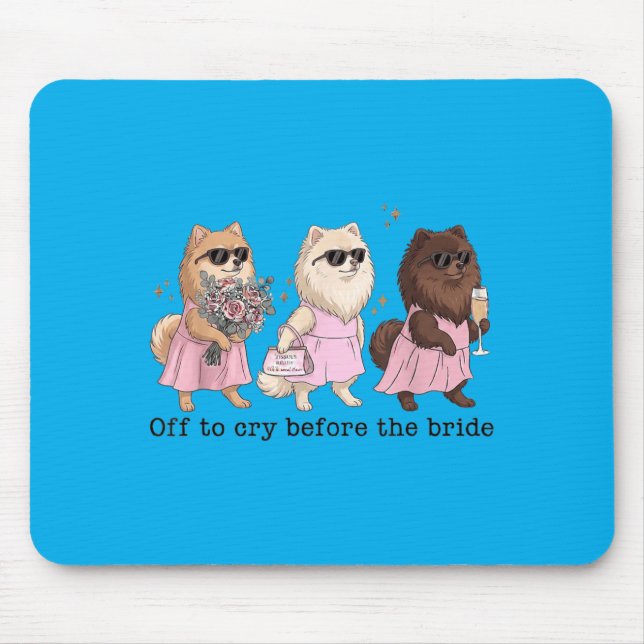 Mousepad Chorar Antes do Casamento Engraçado (Frente)