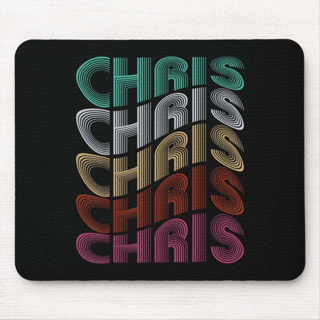 Mousepad Chris Groovy D Nome Eu Amo Chris Meme 70,80  (Frente)