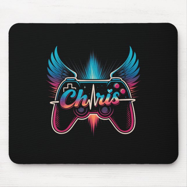 Mousepad Chris Groovy Primeiro Nome D Chris Controle Jogo M (Frente)