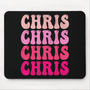 Mousepad Chris Groovy Primeiro Nome D Eu Amo Chris Camiseta