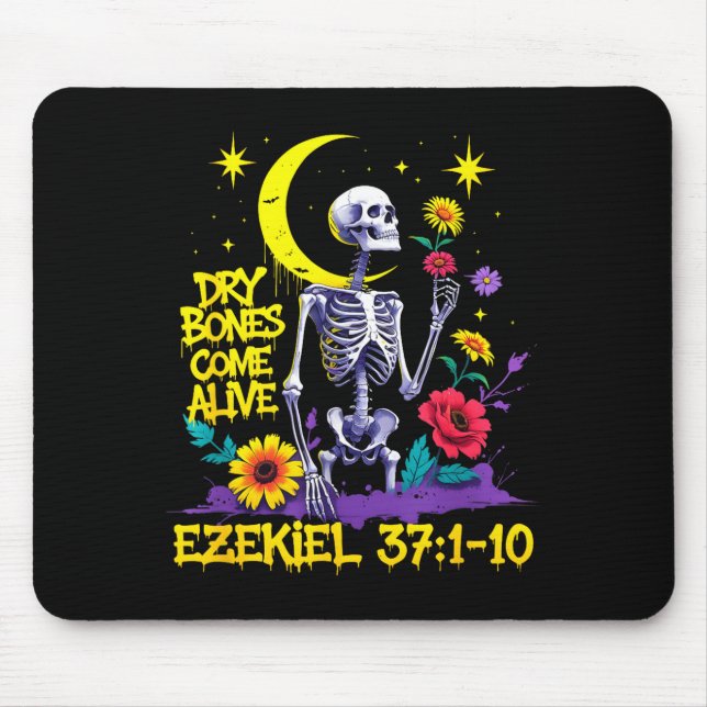Mousepad Christian Bible Verse Dry Bones Come Alive Ezekiel (Frente)