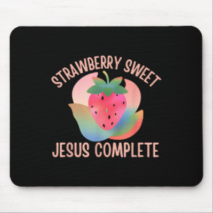 Mousepad Christian Boho Strawberry Sweet Jesus Complete Fru