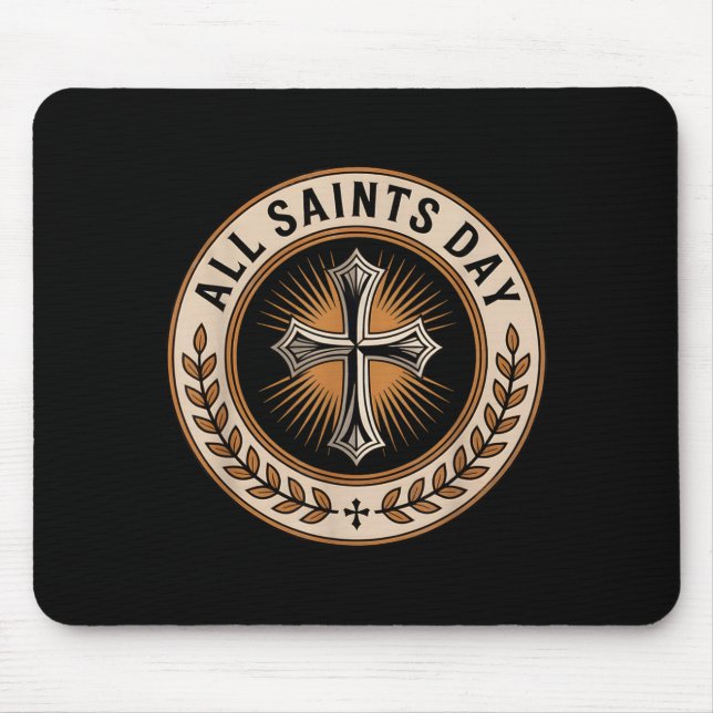 Mousepad Christian Catholic Cross Holy Srit November All Sa (Frente)