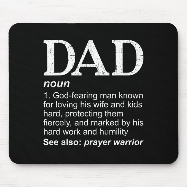 Mousepad Christian Dad Definition Fathers Day Dad  (Frente)