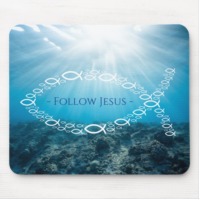 Mousepad Christian Fishes | Seguir Jesus (Frente)