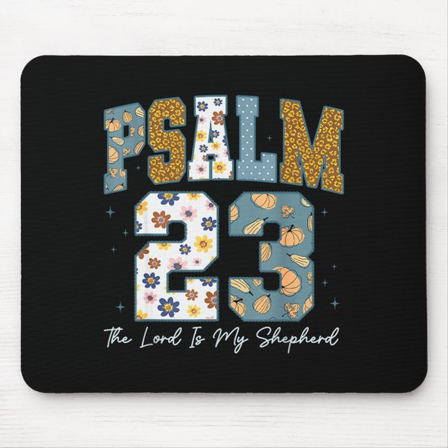 Mousepad Christian Psalm 23 Retro The Lord Is My Shepherd B (Frente)