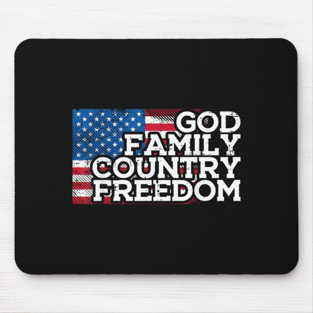 Mousepad Christian Religious God Jesus Patriotic Men Women  (Frente)