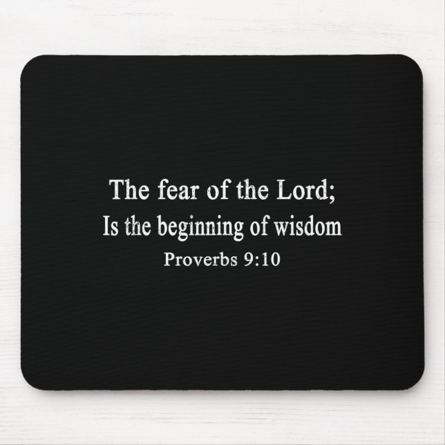 Mousepad Christian Shirts The Fear Of The Lord Proverbs Wor (Frente)