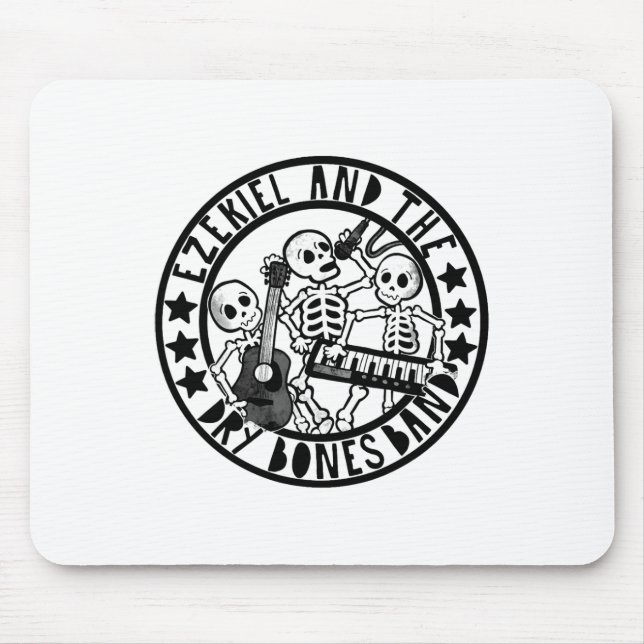 Mousepad Christian Skeleton Ezekiel E Bíblia Seca De Banda  (Frente)