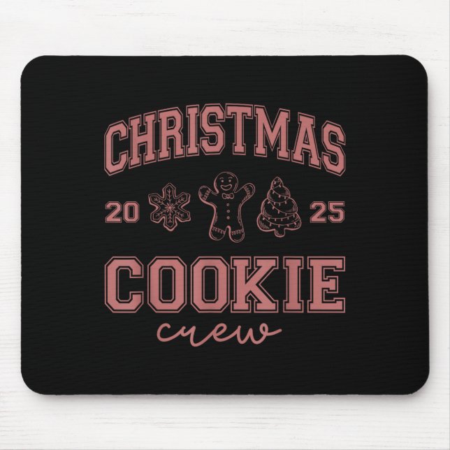 Mousepad Christmas 2025 Cookie Crew Gingerbread Funny Chris (Frente)