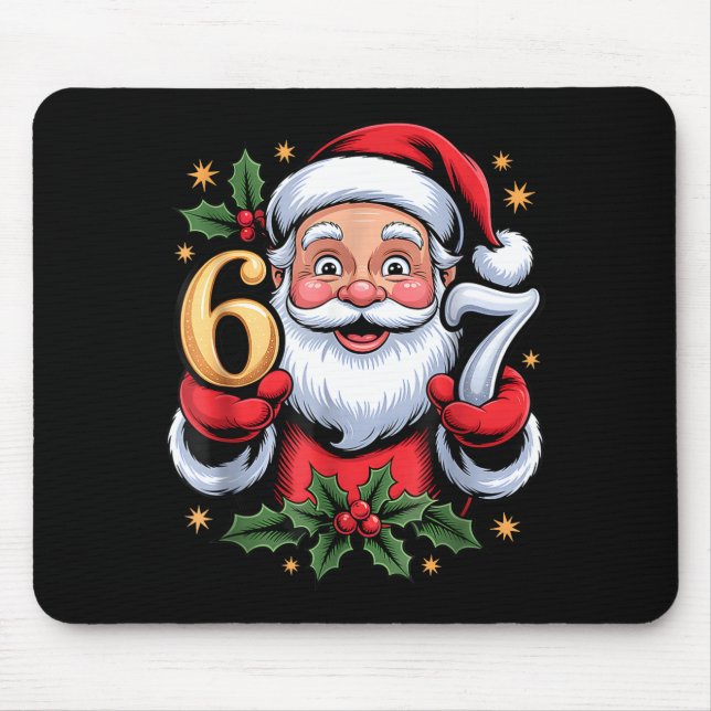Mousepad Christmas 67 Funny Xmas Six Seven Ugly Sweater 6 7 (Frente)