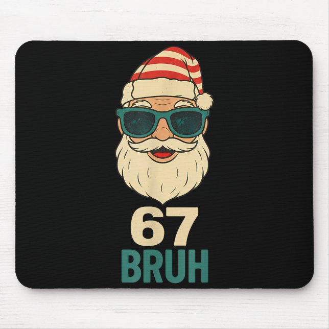 Mousepad Christmas 67 Meme Design Funny Six Seven Hands 6 7 (Frente)
