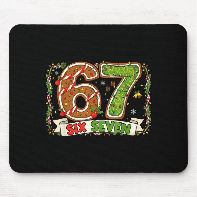Mousepad Christmas 67 Xmas Gen Rizzmas 6 7 Santa Brainrot M (Frente)