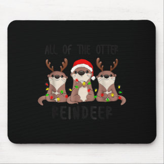 Mousepad Christmas All Of The Otter Reindeer 