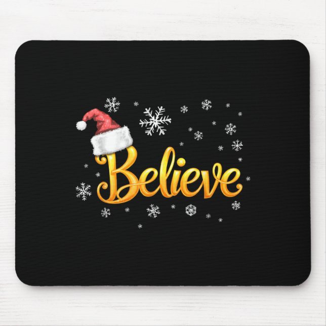 Mousepad Christmas Believe Santa Claus Believe Christmas  (Frente)