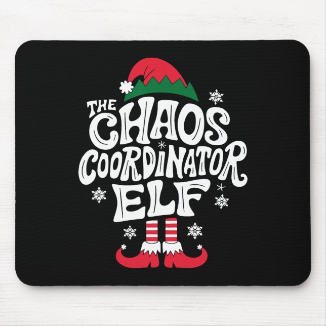 Mousepad Christmas Chaos Coordinator Elf Xmas Pajama Gift M (Frente)
