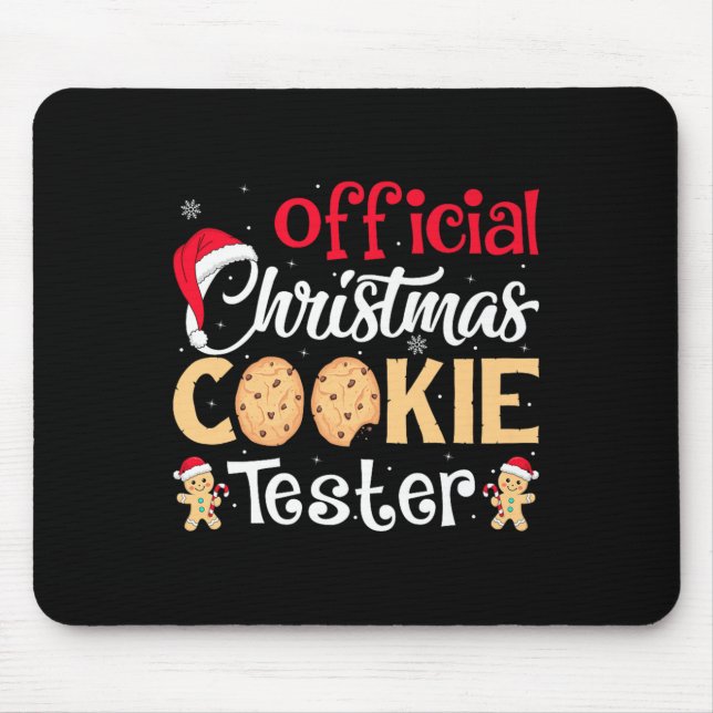 Mousepad Christmas Cookie Tester Funny Baking Crew Xmas Pre (Frente)