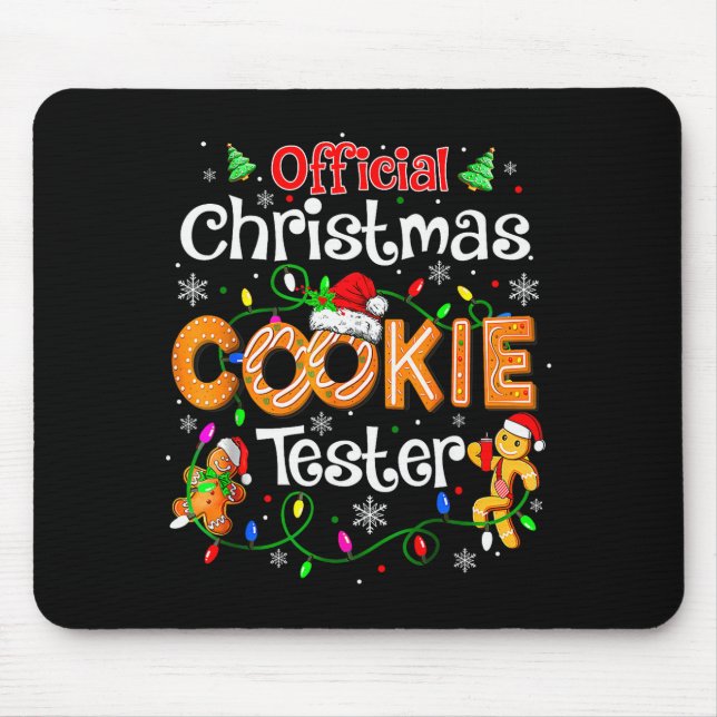 Mousepad Christmas Cookie Tester Taster Baking Crew Toddle  (Frente)