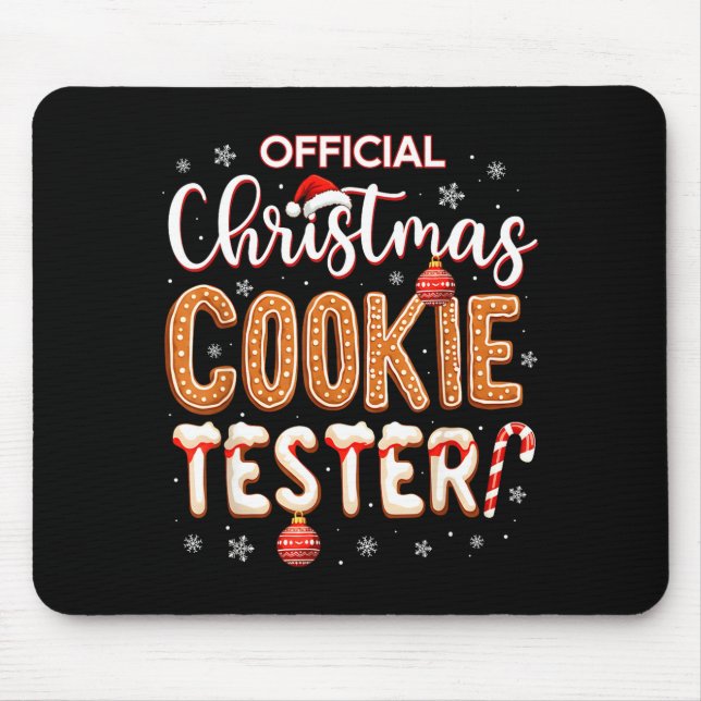 Mousepad Christmas Cookie Tester Taster Baking Crew Toddle  (Frente)