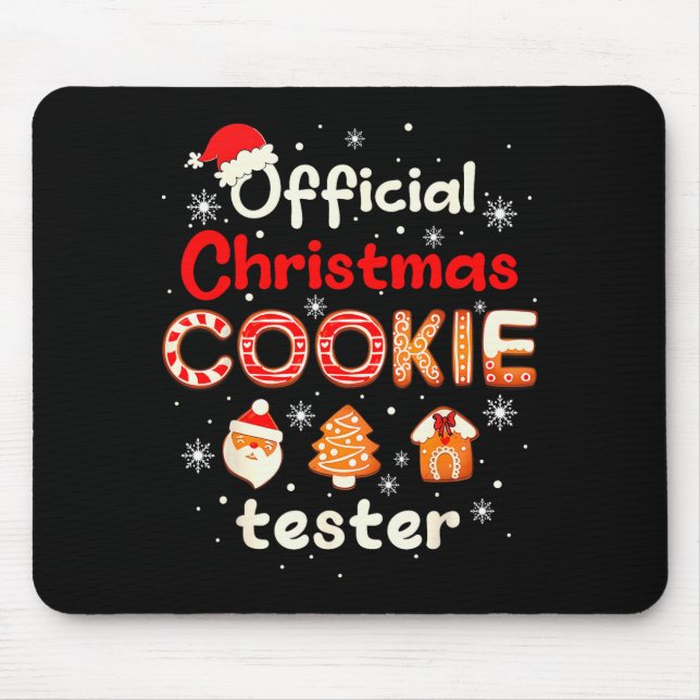 Mousepad Christmas Cookie Tester Taster Baking Crew Toddler (Frente)