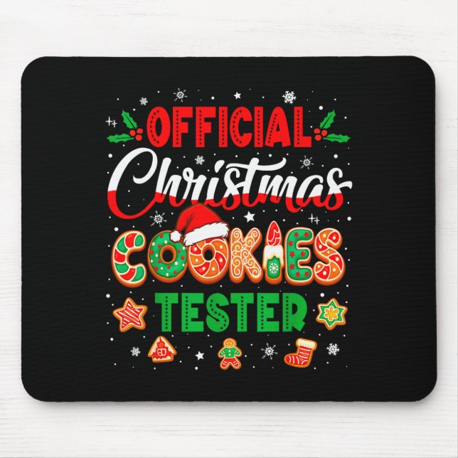Mousepad Christmas Cookie Tester Taster Baking Crew Toddler (Frente)