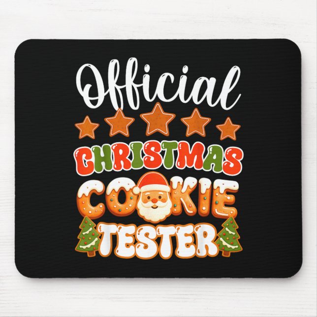 Mousepad Christmas Cookie Tester Taster Funny Family Baking (Frente)