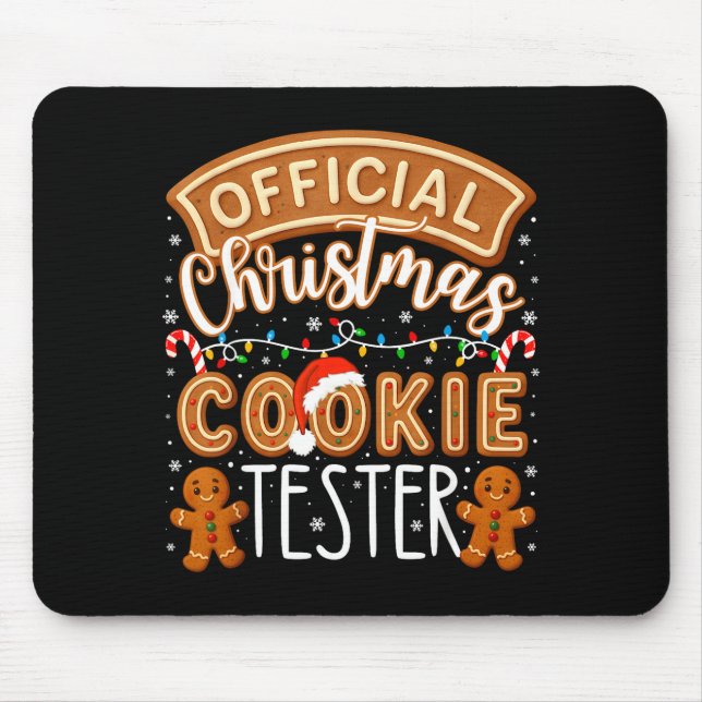 Mousepad Christmas Cookie Tester Taster Funny Family Baking (Frente)