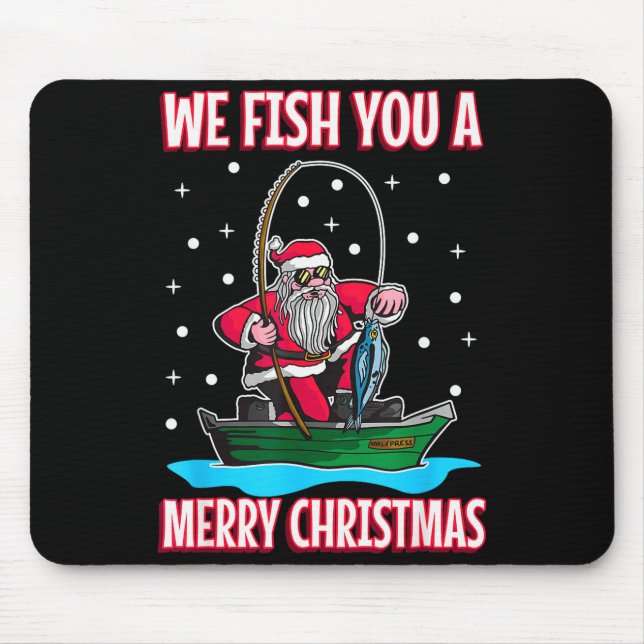 Mousepad Christmas Costume Fisherman Fishing Funny Cool San (Frente)
