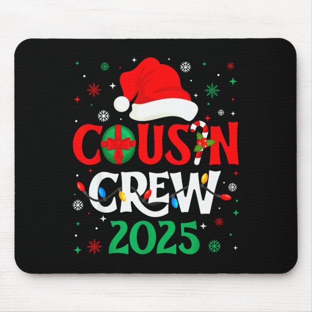 Mousepad Christmas Cousin Crew 2025 Xmas Funny Matching Fam (Frente)